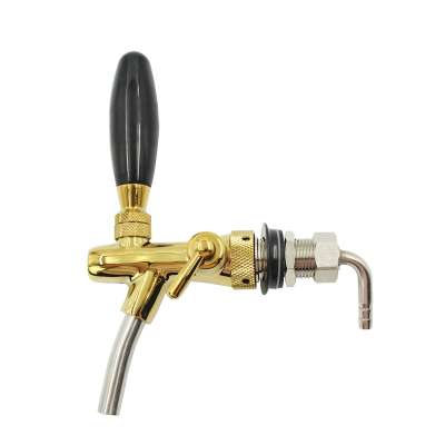 Factory direct sale mini beer spigot draft gold adjustable flow control faucet beer dispenser electronic beer tap